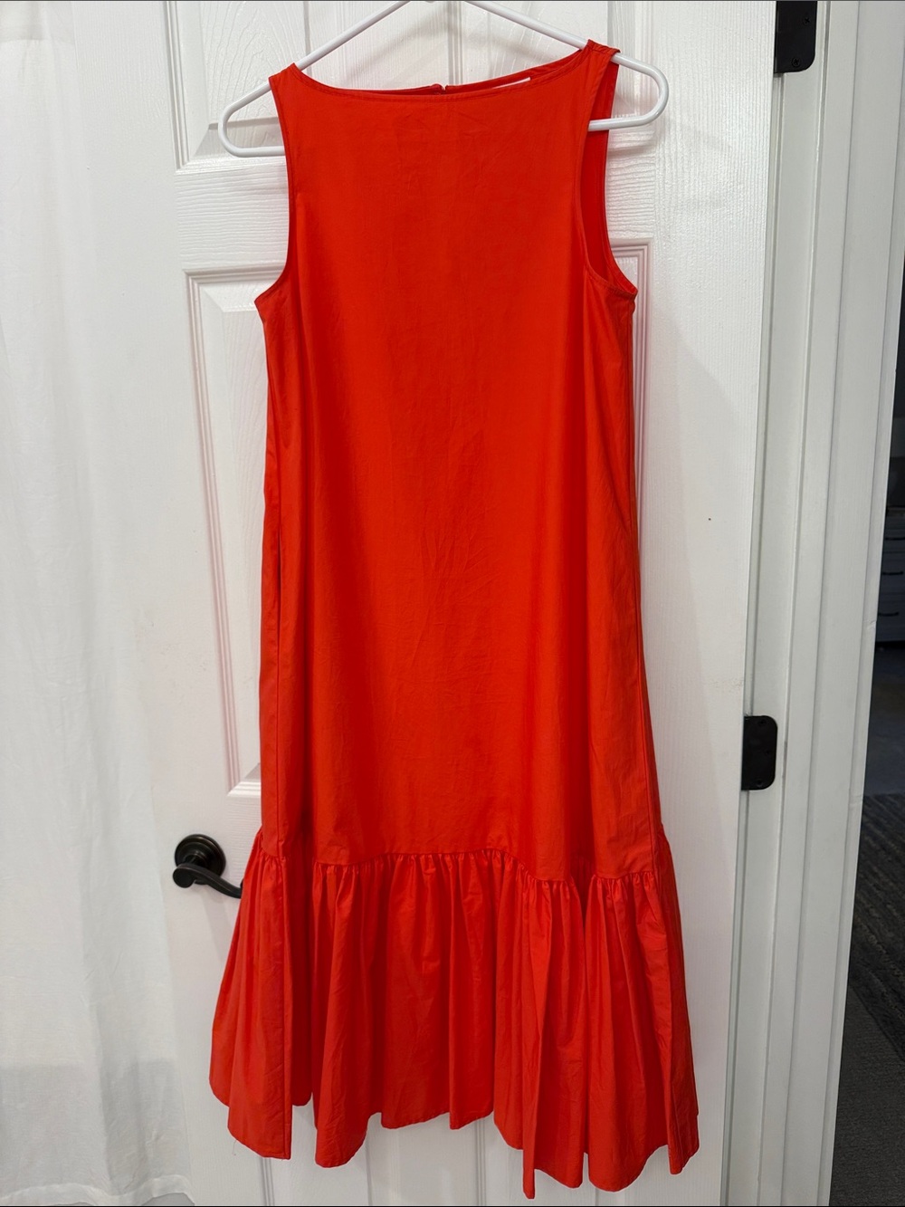 Christopher John Rogers for Target Bright Red Sleeveless Ruffle-Hem Dress Sz XXS